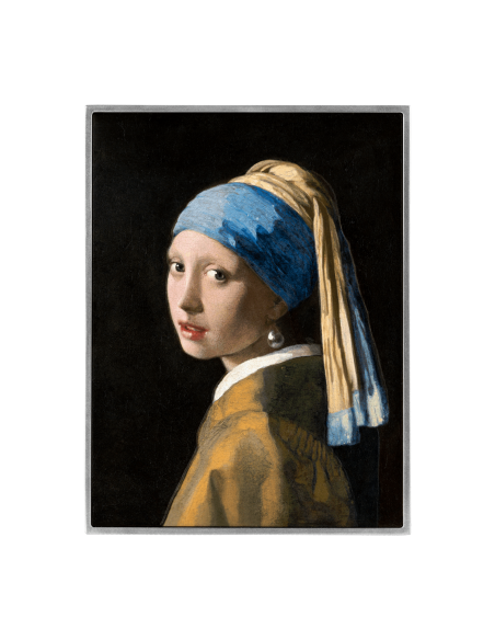 GIRL WITH A PEARL EARRING Vermeer 2 Oz Silver & 33.5 Oz Copper Coin 10000 Francs Chad 2023 - Coins & More - Tchad