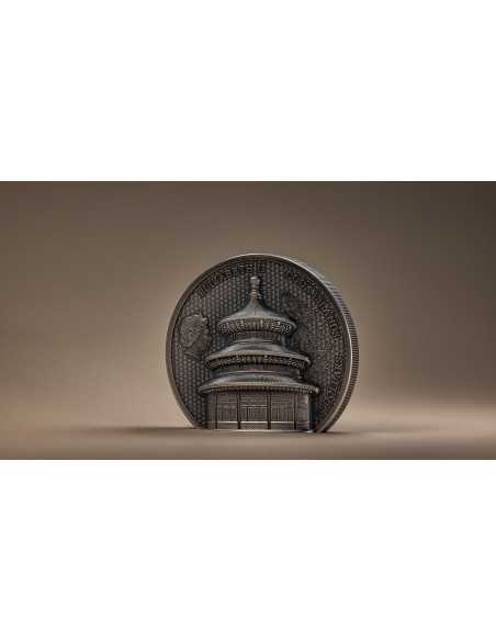 TEMPLE OF HEAVEN Beijing 2 Oz Silver Coin 10$ Cook Islands 2023 - Coins & More - Cookinseln