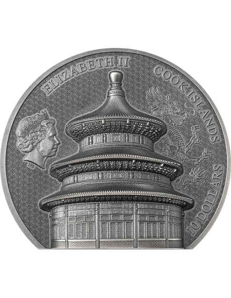TEMPLE OF HEAVEN Beijing 2 Oz Silver Coin 10$ Cook Islands 2023 - Coins & More - Cookinseln