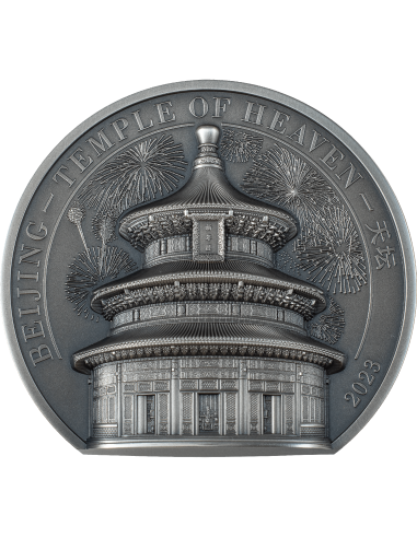 TEMPLE OF HEAVEN Beijing 5 Oz Silver Coin 10$ Cook Islands 2023