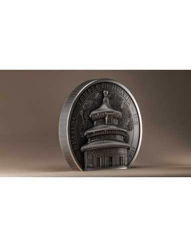 TEMPLE OF HEAVEN Beijing 5 Oz Silver Coin 10$ Cook Islands 2023