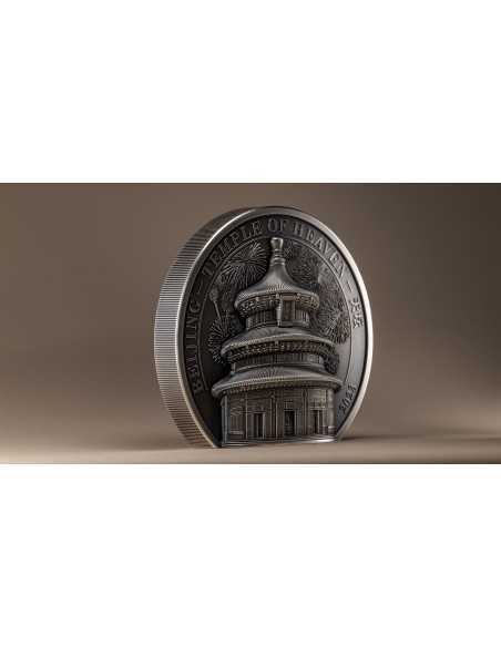 TEMPLE OF HEAVEN Beijing 5 Oz Silver Coin 10$ Cook Islands 2023