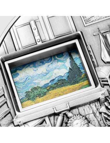 VINCENT VAN GOGH MASTERPIECES 5 Oz Silver & 38 Oz Copper Coin 25000 Francs Chad 2023