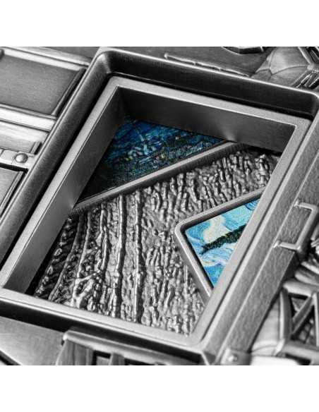 VINCENT VAN GOGH MASTERPIECES 5 Oz Silver & 38 Oz Copper Coin 25000 Francs Chad 2023