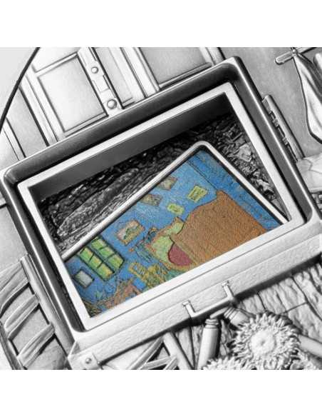 VINCENT VAN GOGH MASTERPIECES 5 Oz Silver & 38 Oz Copper Coin 25000 Francs Chad 2023