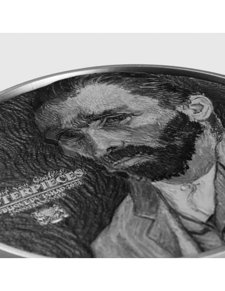 VINCENT VAN GOGH MASTERPIECES 5 Oz Silver & 38 Oz Copper Coin 25000 Francs Chad 2023