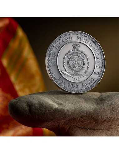 VISHNU Divine Faces Of The Sun 3 Oz Silver Coin 5$ Niue 2023 - Coins & More - Niue