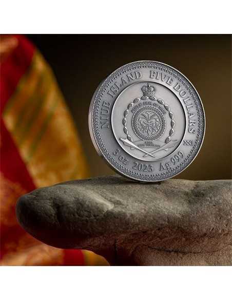 VISHNU Divine Faces Of The Sun 3 Oz Silver Coin 5$ Niue 2023 - Coins & More - Niue