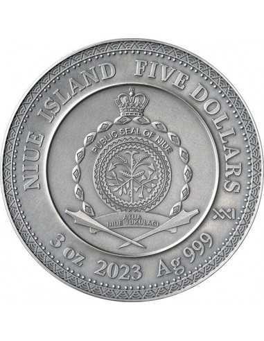 VISHNU Divine Faces Of The Sun 3 Oz Silver Coin 5$ Niue 2023 - Coins & More - Niue