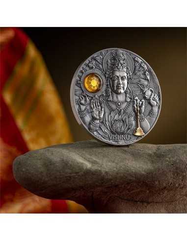 VISHNU Divine Faces Of The Sun 3 Oz Silver Coin 5$ Niue 2023 - Coins & More - Niue