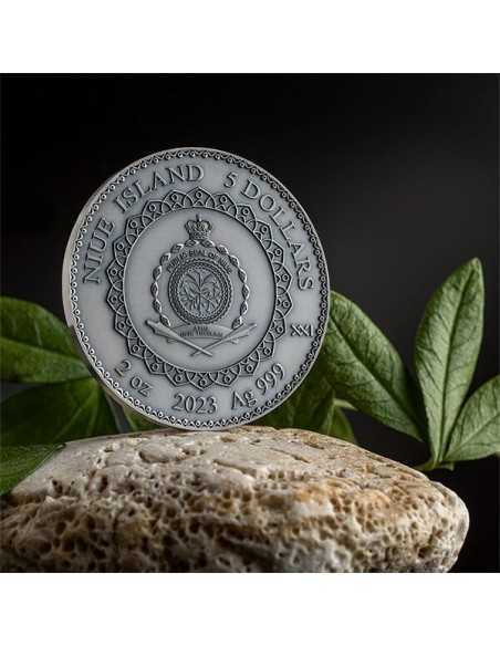 RABBIT Mandala Art 2 Oz Silver Coin 5$ Niue 2023 - Coins & More - Niue