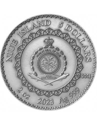 RABBIT Mandala Art 2 Oz Silver Coin 5$ Niue 2023 - Coins & More - Niue