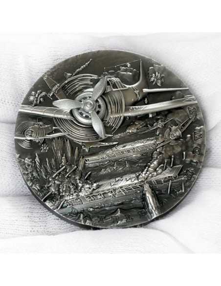 BATTLE OF MIDWAY Sea Battles 2 Oz Silver Coin 5$ Niue 2021 - Coins & More - Niue