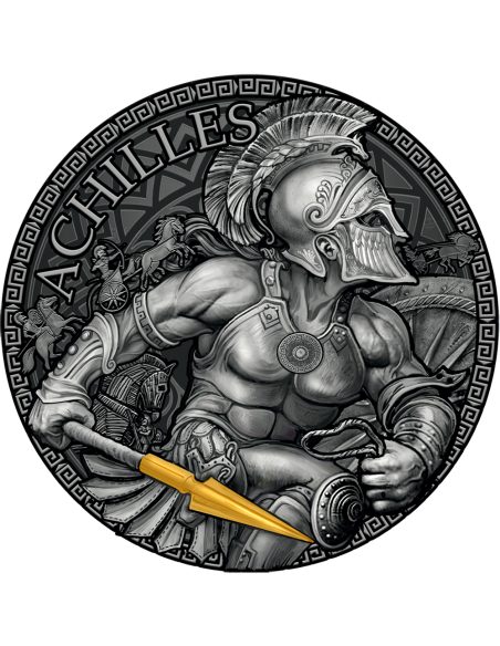 ACHILLES Great Greek Mythology 2 Oz Silver Coin 2000 Francs Cameroon 2023 - Coins & More - Cameroon