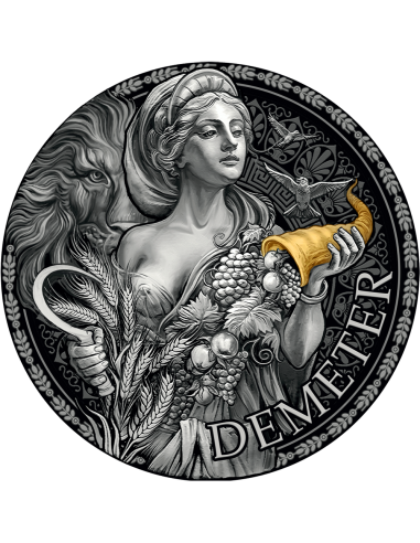 DEMETER Great Greek Mythology 2 Oz Silver Coin 2000 Francs Cameroon 2023 - Coins & More - Camerun