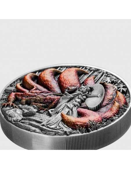 NINE TAILED FOX 1 Oz Silver & 4.5 Oz Copper Coin 5000 Francs Chad 2023 - Coins & More - Tchad