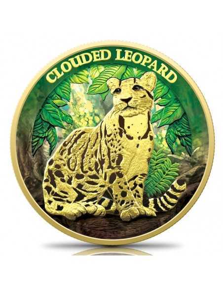 CLOUDED LEOPARD Animal Predators 1 Oz Silver Coin 3000 Riels 2023 - Coins & More - Europe