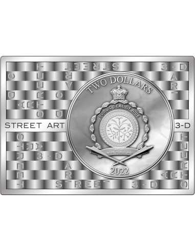 3-D PAVEMENT ILLUSIONS - Street Art - 1 Oz Silver Coin 1$ Niue 2022 - Coins & More - Niue