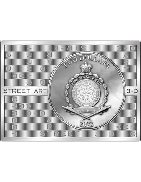 3-D PAVEMENT ILLUSIONS - Street Art - 1 Oz Silver Coin 1$ Niue 2022 - Coins & More - Niue