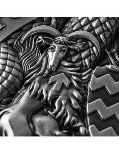 TRIPLE DRAGONS 5 Oz Silver & 32.15 Oz Copper Coin 25000 Francs Chad 2023 - Coins & More - Chad