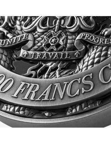 TRIPLE DRAGONS 5 Oz Silver & 32.15 Oz Copper Coin 25000 Francs Chad 2023 - Coins & More - Chad