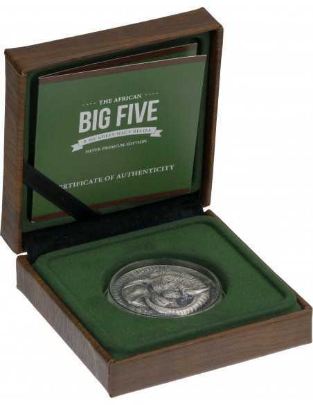 ELEPHANT Big Five 1 Oz Silver Coin 1000 Francs Ivory Coast 2022 - Coins & More - Costa de Marfil