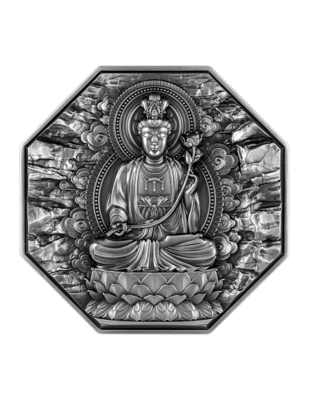 MAHASTHAMAPRAPTA Buddhism 5 Oz Silver Coin 25000 Francs Chad 2023 - Coins & More - Camerun