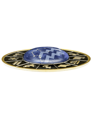 AQUARIUS Symbolic Power of Astrology Silver Coin 500 Francs Cameroon 2023 - Coins & More - Cameroon