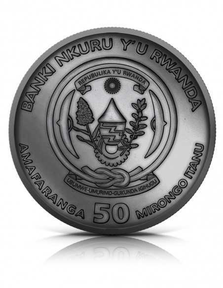 AZURE BLACK WATER RABBIT 1 Oz Silver Coin 50 Francs Burundi 2023 - Coins & More - Burundi