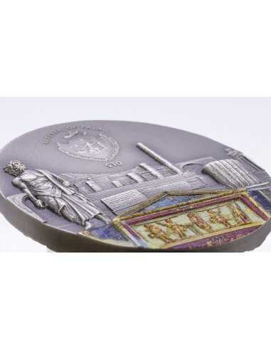 POMPEII VOLCANO ERUPTION Fury of Nature 2 Oz Silver Coin 10$ Palau 2023 - Coins & More - Palau