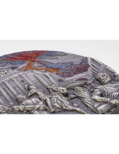 POMPEII VOLCANO ERUPTION Fury of Nature 2 Oz Silver Coin 10$ Palau 2023 - Coins & More - Palau