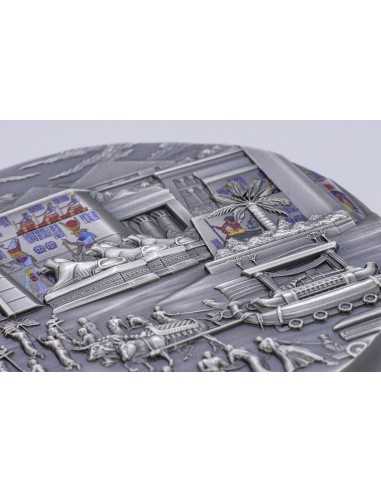 EGYPTIANS Afterlife Rites of Passage 2 Oz Silver Coin 10$ Palau 2023 - Coins & More - Palau