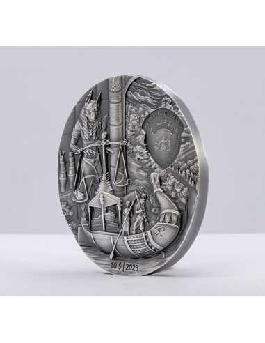 EGYPTIANS Afterlife Rites of Passage 2 Oz Silver Coin 10$ Palau 2023 - Coins & More - Palau