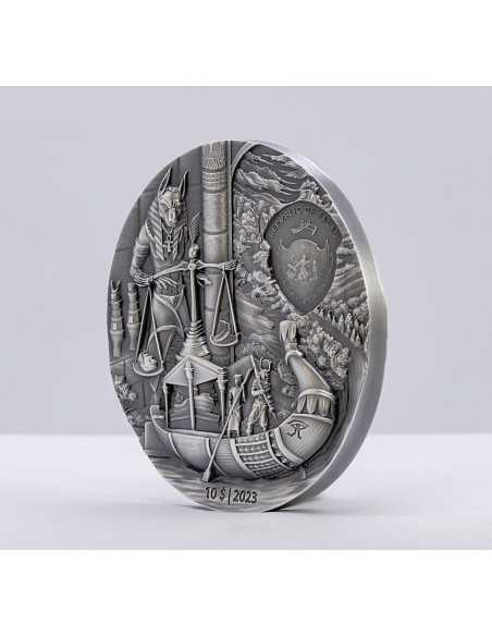 EGYPTIANS Afterlife Rites of Passage 2 Oz Silver Coin 10$ Palau 2023 - Coins & More - Palau