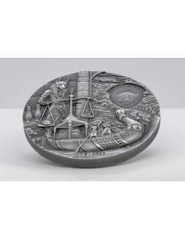 EGYPTIANS Afterlife Rites of Passage 2 Oz Silver Coin 10$ Palau 2023 - Coins & More - Palau