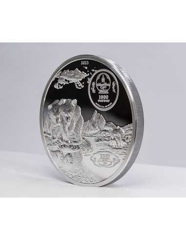 BROWN BEAR Growing Up 2 Oz Silver Coin 1000 Togrog Mongolia 2023 - Coins & More - Palau