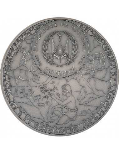 ABOURMA ROCK ART Prehistoric Art 3 Oz Silver Coin 200 Francs Djibouti 2023 - Coins & More - Africa