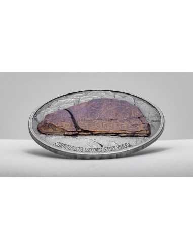ABOURMA ROCK ART Prehistoric Art 3 Oz Silver Coin 200 Francs Djibouti 2023 - Coins & More - Africa