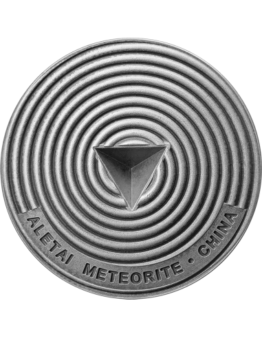 SPACE CUBE Aletai Meteorite 1 Kg Kilo Silver Coin 500 Cedis Ghana 2023 - Coins & More - Ghana