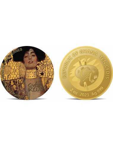 JUDITH AND THE HEAD OF HOLOFERNES Gustav Klimt 2 Oz Silver Coin 10 Cedis Ghana 2023 - Coins & More - Ghana