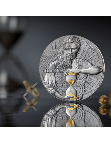 CHRONOS Dual Essence 2 Oz Silver Coin 2000 Francs Cameroon 2023