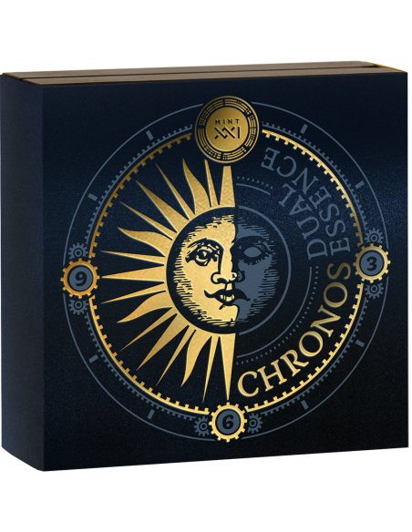 CHRONOS Dual Essence 2 Oz Silver Coin 2000 Francs Cameroon 2023