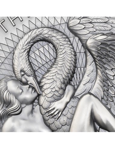LEDA AND THE SWAN Celestial Beauty 2 Oz Silver Coin 2000 Francs Cameroon 2023 - Coins & More - Kamerun