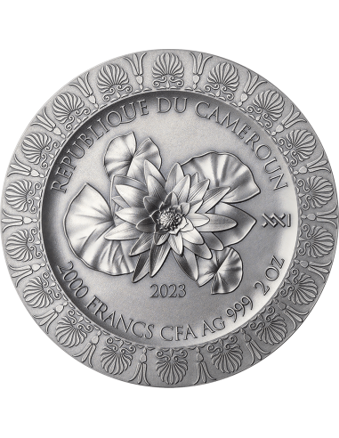 LEDA AND THE SWAN Celestial Beauty 2 Oz Silver Coin 2000 Francs Cameroon 2023 - Coins & More - Kamerun