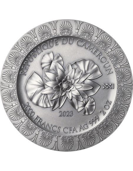 LEDA AND THE SWAN Celestial Beauty 2 Oz Silver Coin 2000 Francs Cameroon 2023 - Coins & More - Kamerun