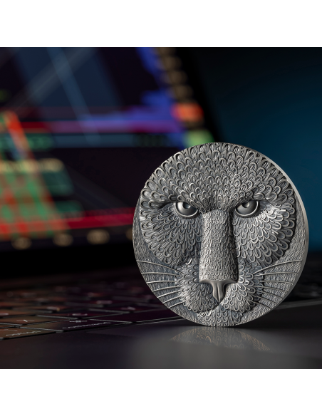 BINARY PUMA Cryptocurrency 2 Oz Silver Coin 0,001 Ether United Crypto States 2023 - Coins & More - Monedas por País