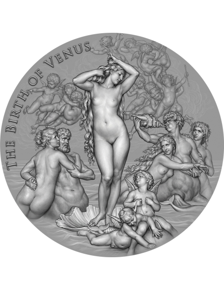 BIRTH OF VENUS Celestial Beauty 1 Kg Kilo Silver Coin 10000 Francs Cameroon 2023Coin 2000 Francs Cameroon 2021