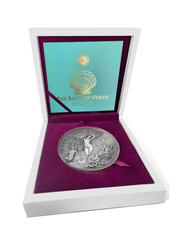 BIRTH OF VENUS Celestial Beauty 1 Kg Kilo Silver Coin 10000 Francs Cameroon 2023Coin 2000 Francs Cameroon 2021