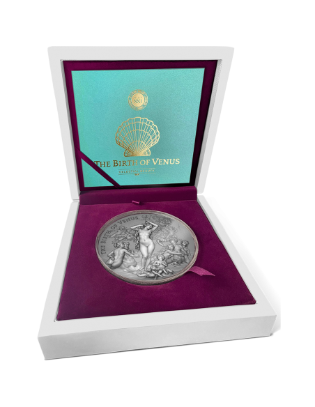 BIRTH OF VENUS Celestial Beauty 1 Kg Kilo Silver Coin 10000 Francs Cameroon 2023Coin 2000 Francs Cameroon 2021
