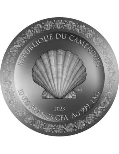 BIRTH OF VENUS Celestial Beauty 1 Kg Kilo Silver Coin 10000 Francs Cameroon 2023Coin 2000 Francs Cameroon 2021